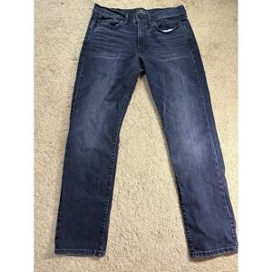 Lucky Brand 121 Heritage Slim Jeans Men 34x32 Black Distressed Preppy